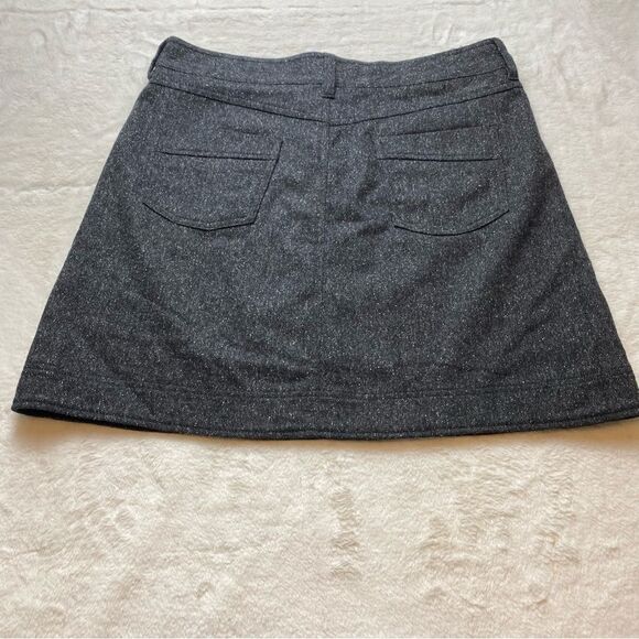 Woolrich Wool Blend Tweed Woodlyn A-Line Skirt Color Onyx Size 12 - Picture 2 of 13